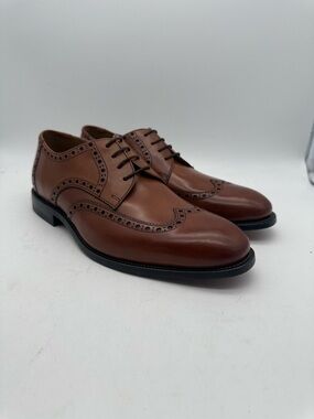 BRAND NEW Moral Code Holden Black Cognac Wingtip Oxfords Size 9.5 M